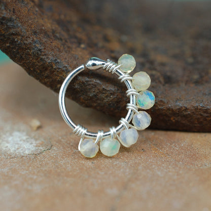 Opal Nose Ring