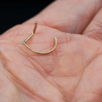 Dainty 14K Solid Gold Cuff Nose Ring