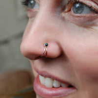 The Enhancer Mixed Metal - Rose Gold & Silver - Turn Your Stud into a Double Nose Ring