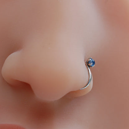 kyanite nose ring hoop snug fitting nose ring
