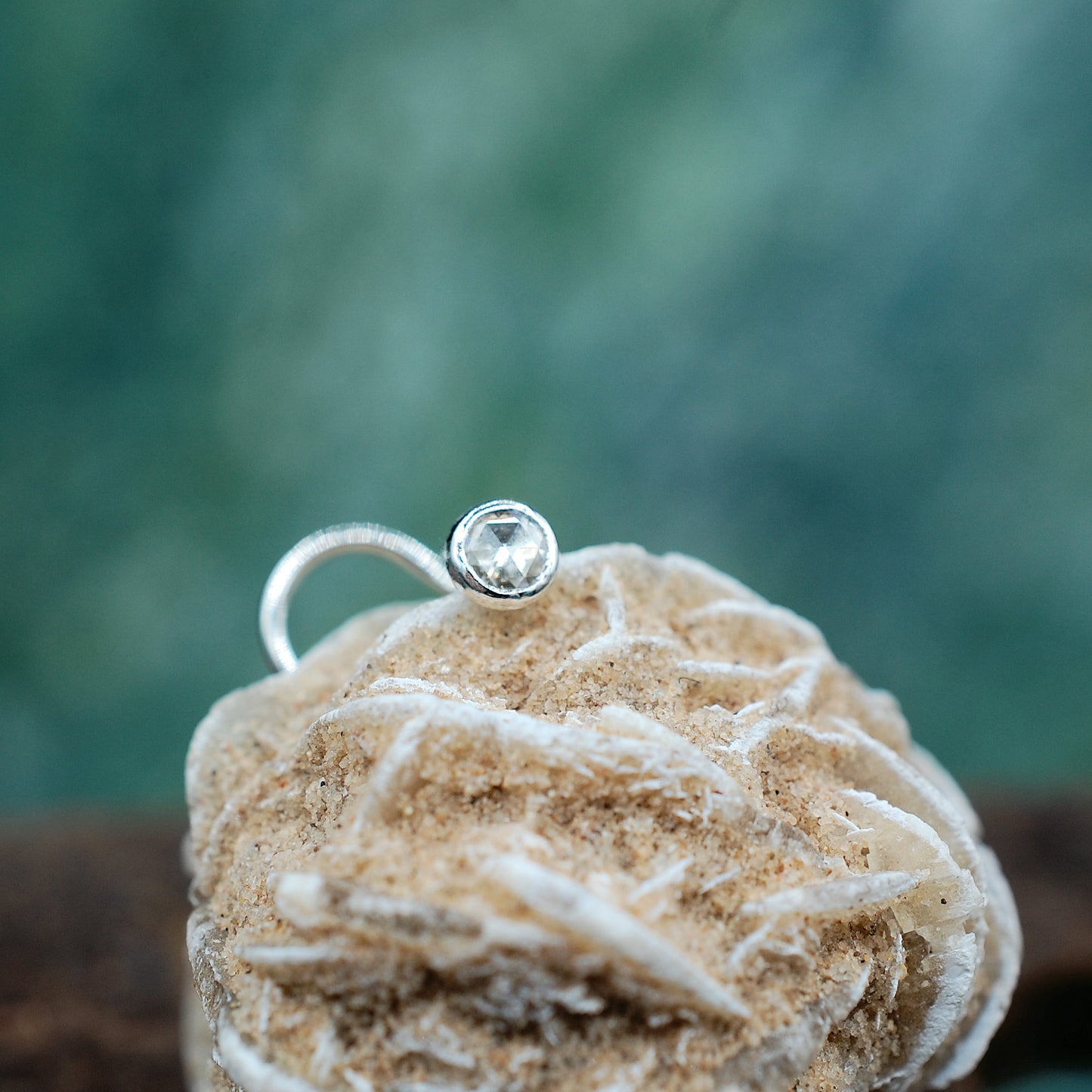 Moissanite in Silver 3mm Nose Stud