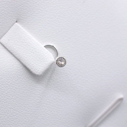 Moissanite in Silver 3mm Nose Stud