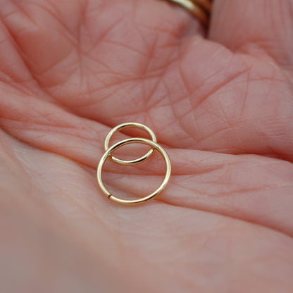 yellow gold nose ring set