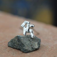 one of a kind silver nose stud