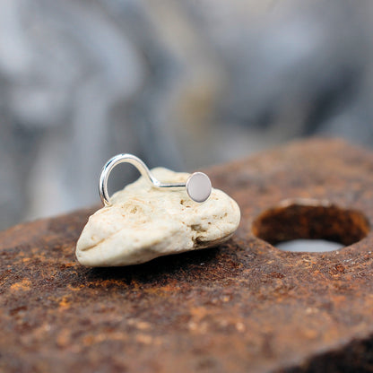 silver 3mm dot nose ring