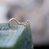 tiny gold nose stud