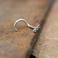 nickel free silver nose stud