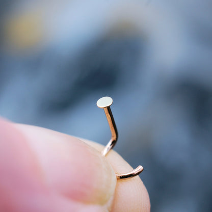 2mm gold spot nose stud