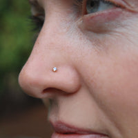 2mm rainbow moonstone nose stud