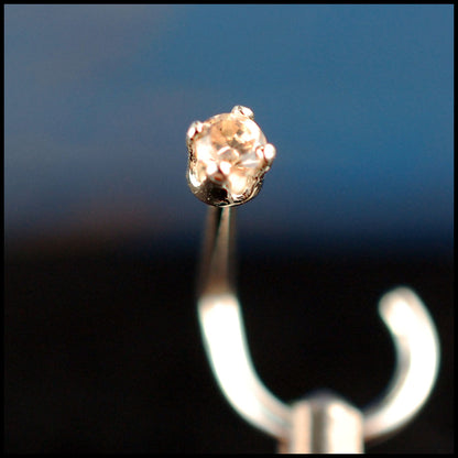 dainty sterling silver nose stud
