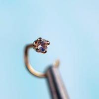 rainbow moonstone gold nose stud