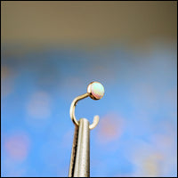 opal nose jewelry in 14k yellow gold