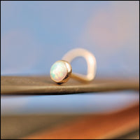 14k gold nose jewelry with opal