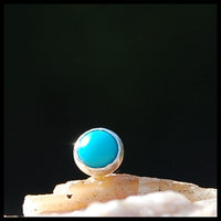 turquoise gemstone nose jewelry in sterling silver