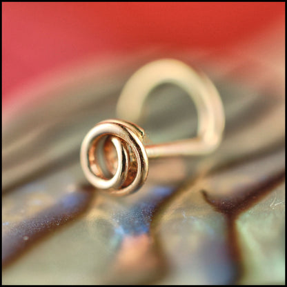 14k yellow gold nose stud