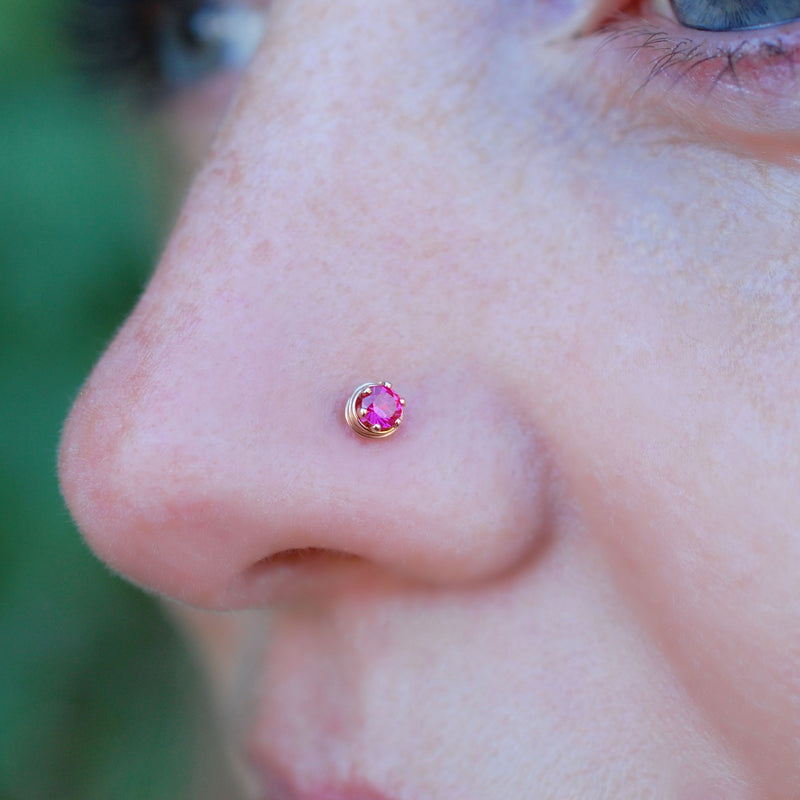 Ruby store nose pin