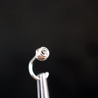 tiny sterling silver nose stud