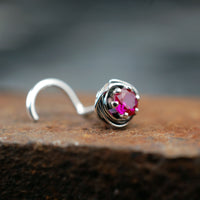 tangled ruby nose ring
