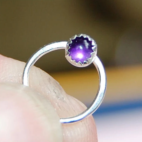 amethyst septum ring