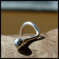 unique nose stud in sterling silver