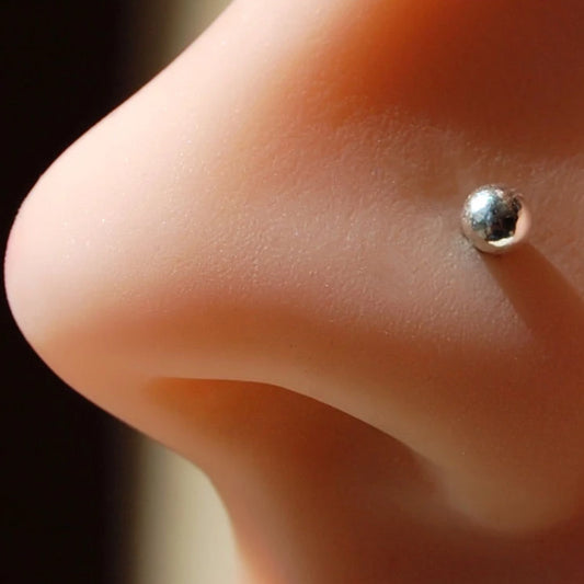 large silver nose jewelry