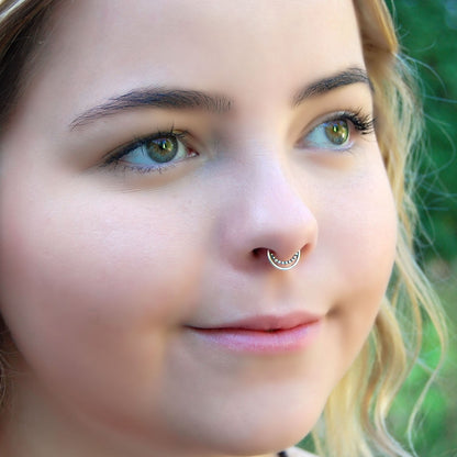 sterling silver septum hoop
