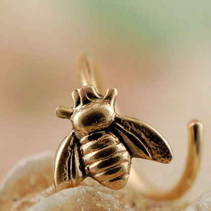 14 karat yellow gold nose ring