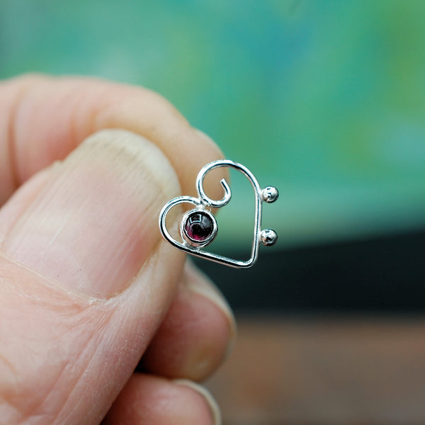 heart nose ring