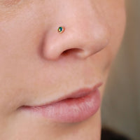 black opal nose stud