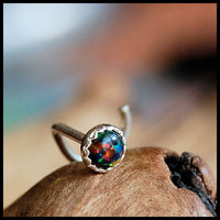 black opal nose ring