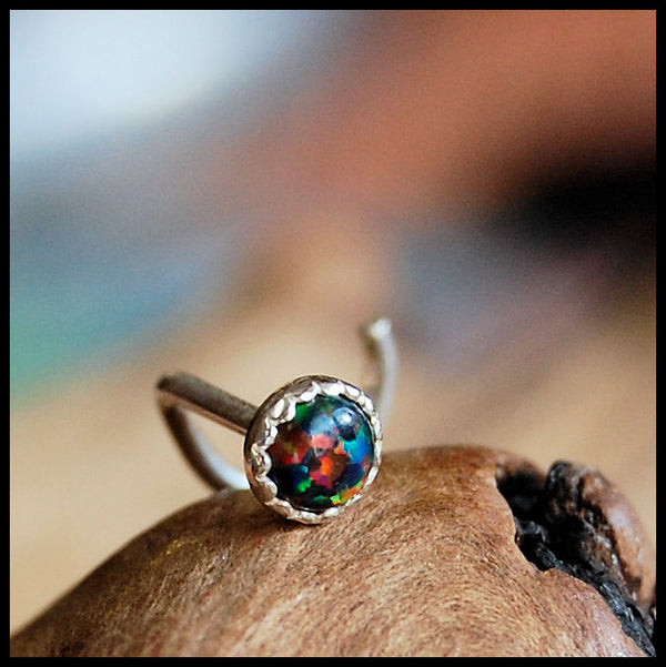 Black opal nose stud sales