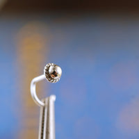 nickel-free nose stud in sterling silver