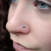 sterling silver custom nose stud