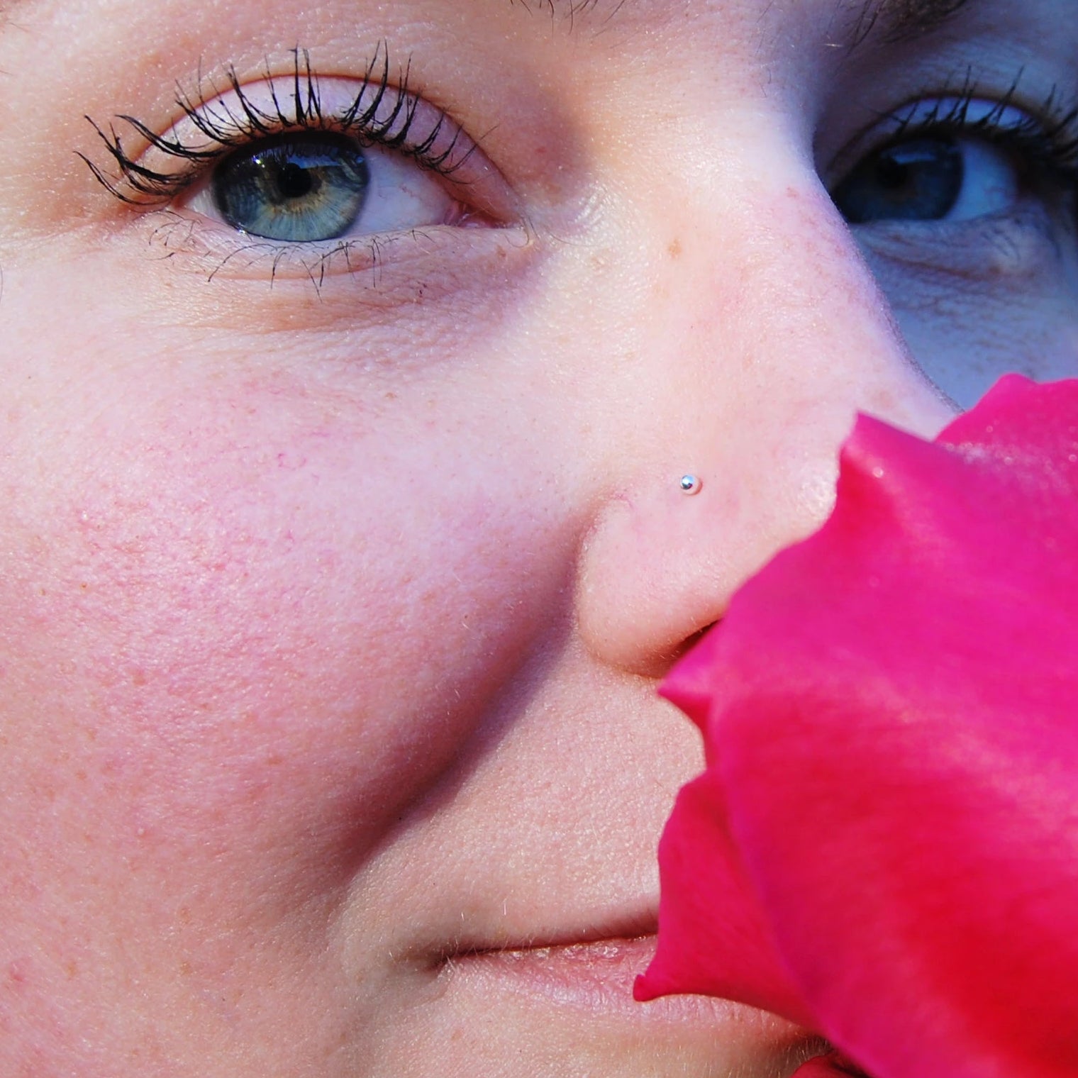 dainty sterling silver nose stud