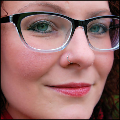 dainty nose ring in sterling silver