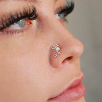opal and sterling nose stud