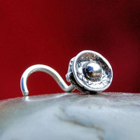dainty nose stud in sterling silver