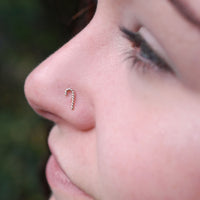 14 karat yellow gold nose stud
