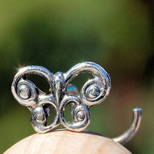 celtic butterfly nose stud