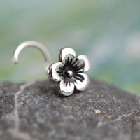 sterling silver flower nose ring