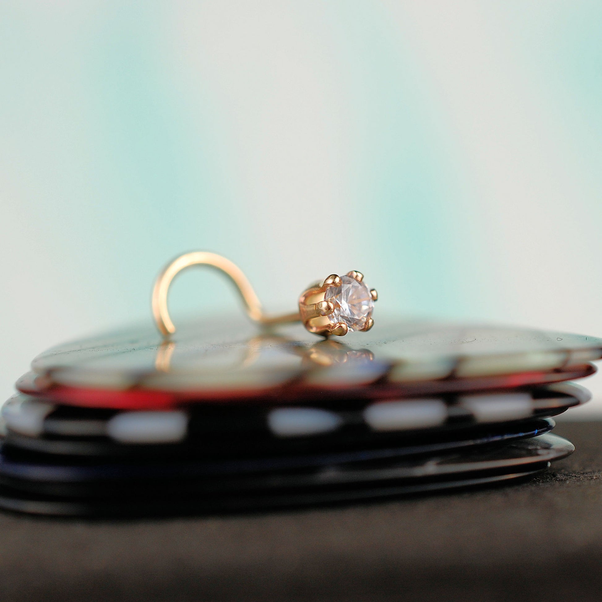 14 karat gold nose jewelry