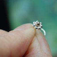 daisy nose stud silver and gold