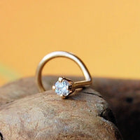 dainty 2mm diamond gold nose stud