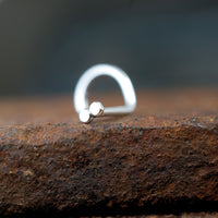 Flat to the Nose Double Silver Spot Nose Stud