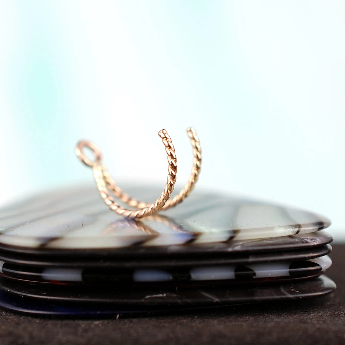 unique 14 karat yellow gold nose ring