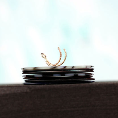 unique 14 karat yellow gold nose hoop