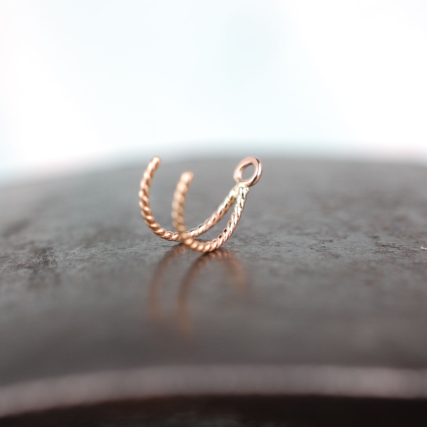 unique 14 karat yellow gold nose jewelry