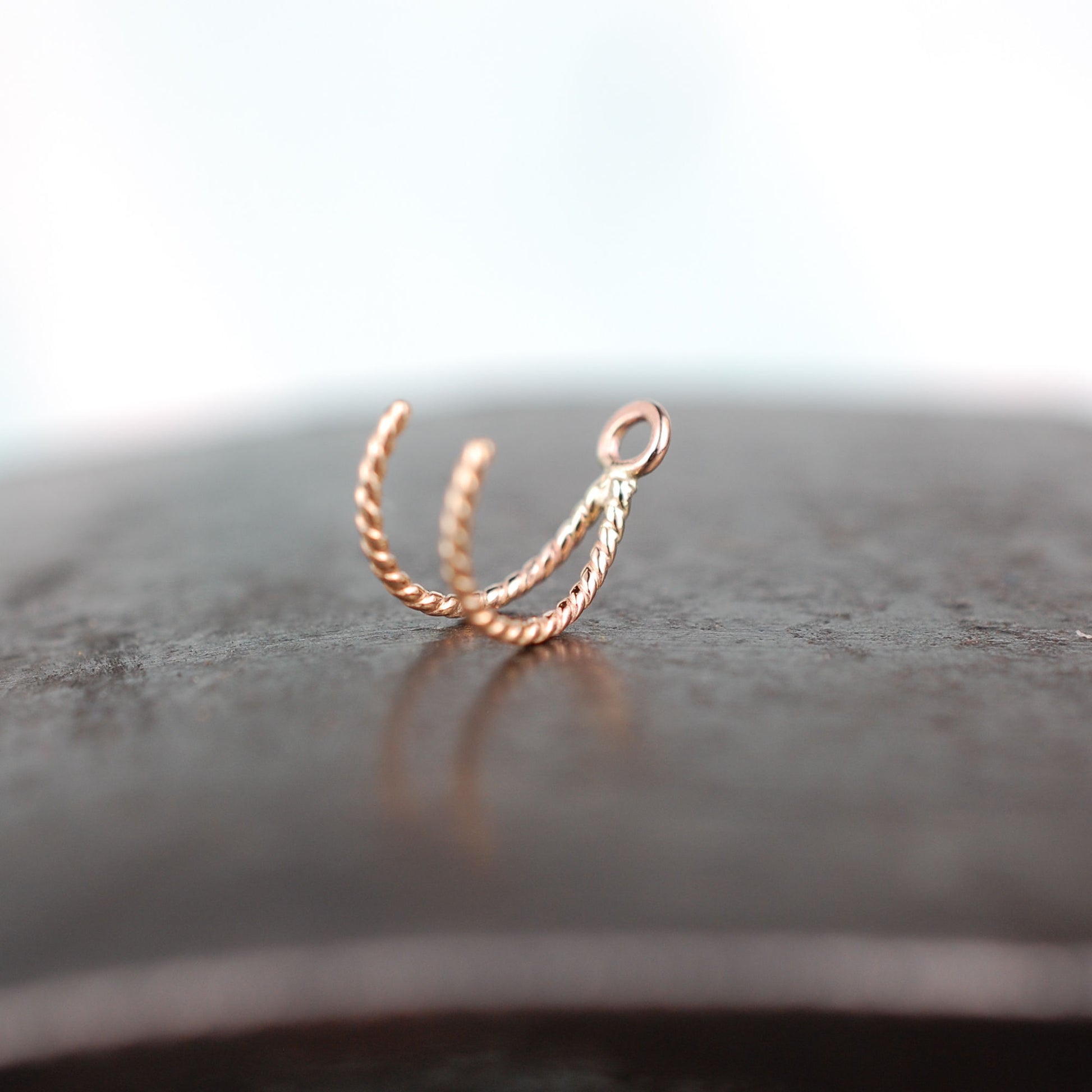 unique 14 karat yellow gold nose jewelry