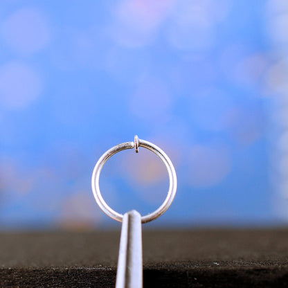 custom flat head silver nose ring nickel-free
