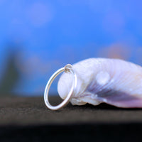 handcrafted silver nose ring